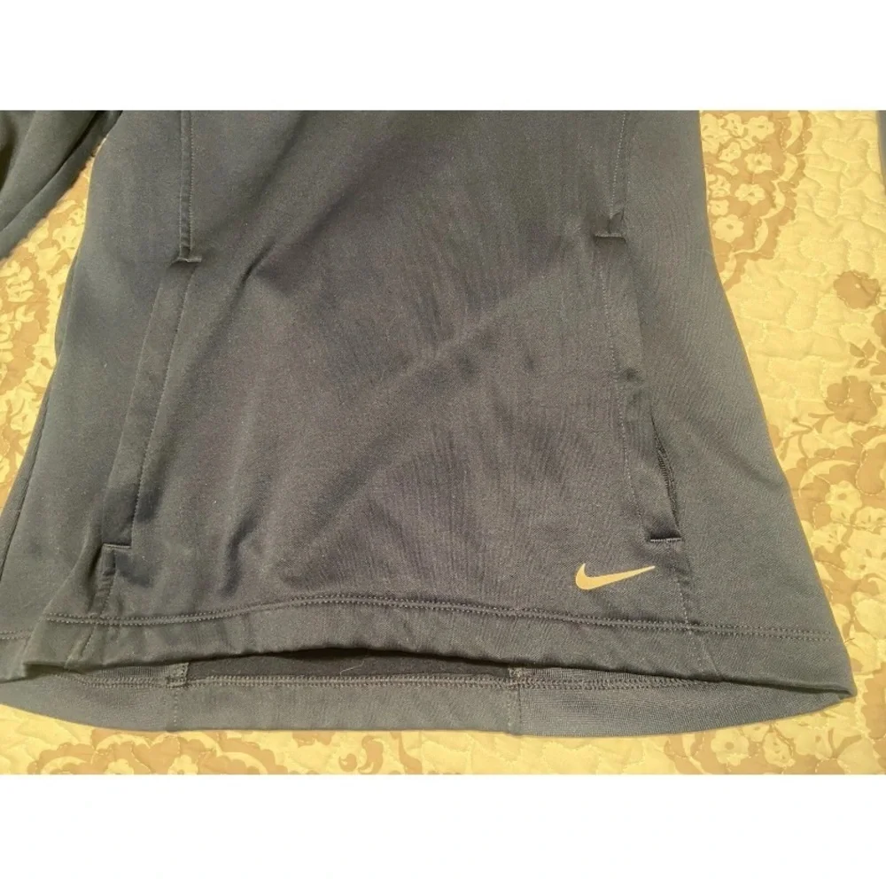 Nike Therma Fit Pullover Womens Small Blue Golf Tour Performance 1/2 Zip Lined